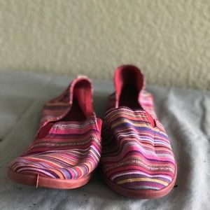 Pink/multi color flats